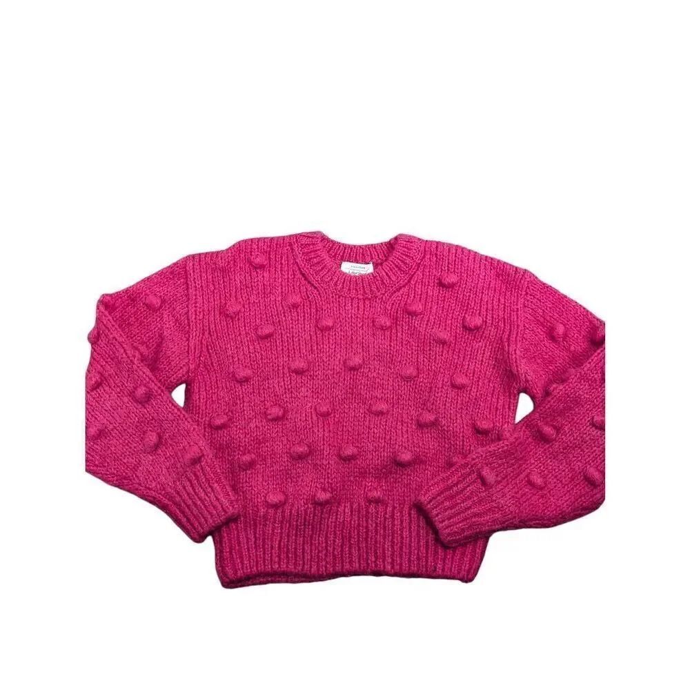& Other Stories alpaca wool knit bobble fuschia sweater XS